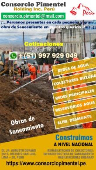 Obras de Saneamiento en Perú Ejecución de Obras 2025 Maquinaria Pesada